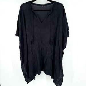Banana Republic Black Tassel Tunic Top Kimono Swim Cover Up XS / S